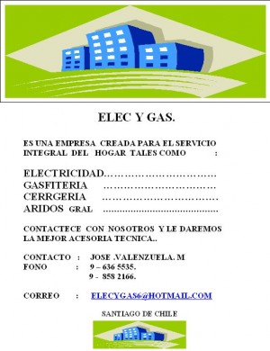 Jose valenzuela.m Anuncios de Propiedades en Vitacura |  ELEC y GAS, GASFITERIA