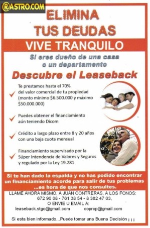 CLAUDIA Anuncios de Propiedades en Santiago |  necesita un credito y esta en dicom, TENEMOS LA SOLUCION