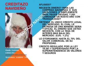 claudia Anuncios de Propiedades en Santiago |  CREDITAZO  NAVIDE&Ntilde;O CON O SIN DICOM, UNICO LEGAL DEL MERCADO, le ofrecemos una alternativa seria y eficaz
